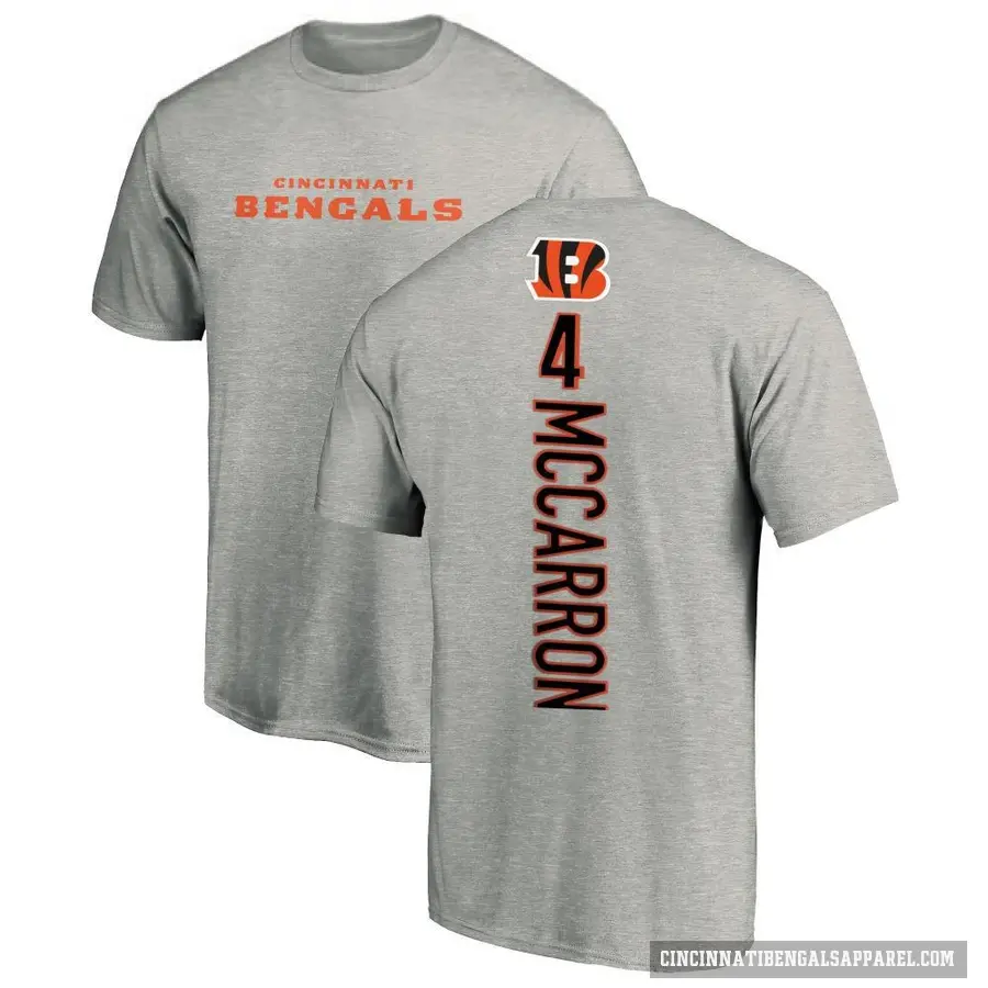 Men's ＃4 AJ McCarron Cincinnati Bengals Ash Backer T-Shirt