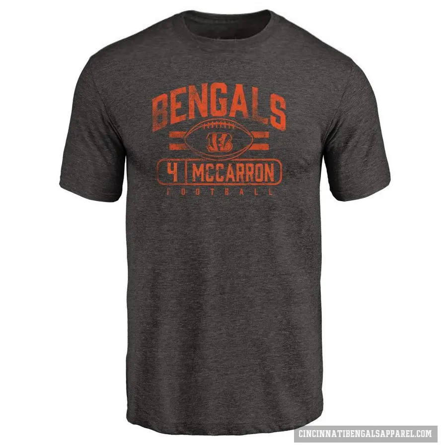 Men's ＃4 AJ McCarron Cincinnati Bengals Black Flanker T-Shirt