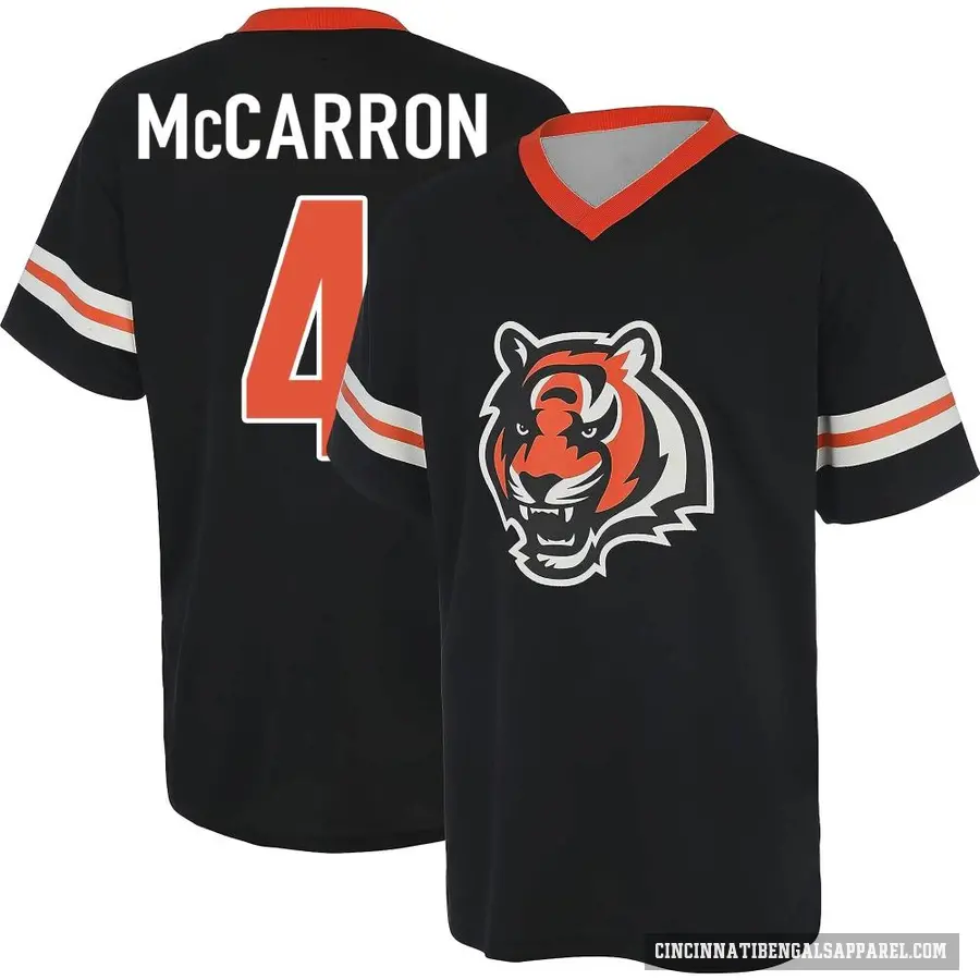 Men's ＃4 AJ McCarron Cincinnati Bengals Black Game Day V-Neck T-Shirt