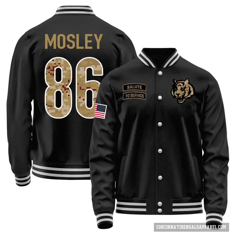 Men's ＃86 Tre Mosley Cincinnati Bengals Black Salute to Service Sideline Performance Jacket