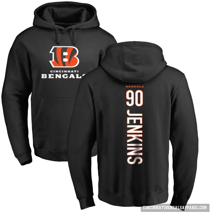 Men's ＃90 Kris Jenkins Jr. Cincinnati Bengals Black Pro Line Backer Pullover Hoodie