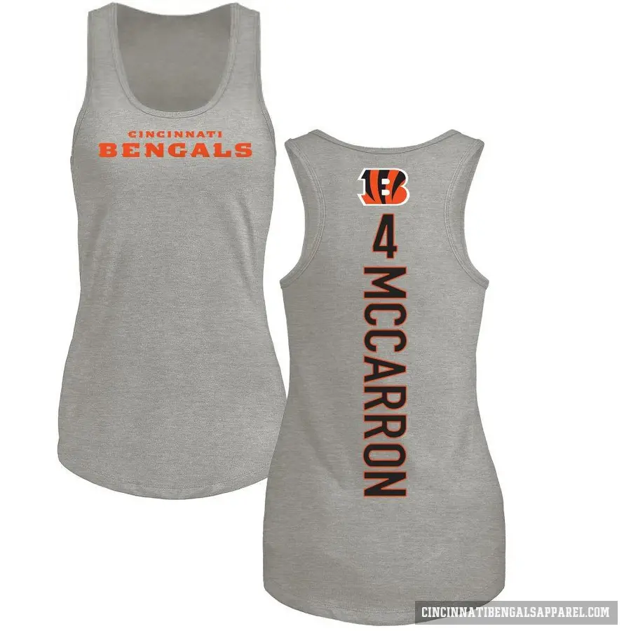 Women's ＃4 AJ McCarron Cincinnati Bengals Ash Backer Tank Top